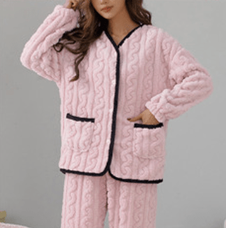 Embossed Fluffy PJs Pink