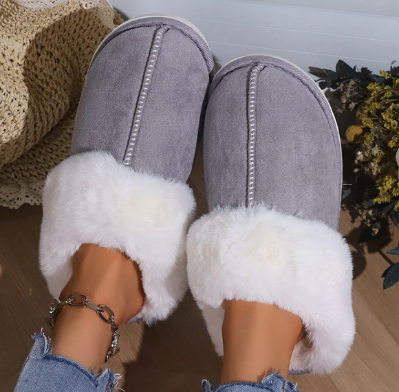 Huggle Slippers Grey Birds Eye View
