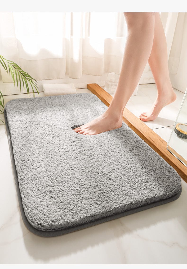 Bathroom Mat - Deep Pile (Grey)