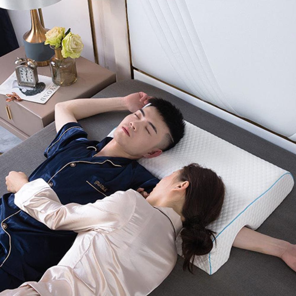 The Snuggle Tunnel - Spooning Pillow - Man and Woman Close Up