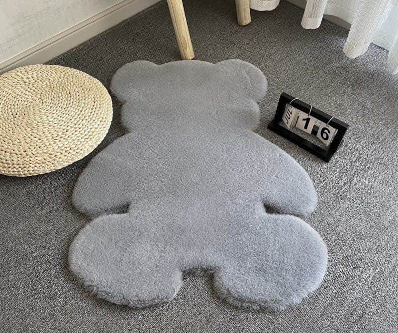 Teddy Bear Rug (Grey) Front View