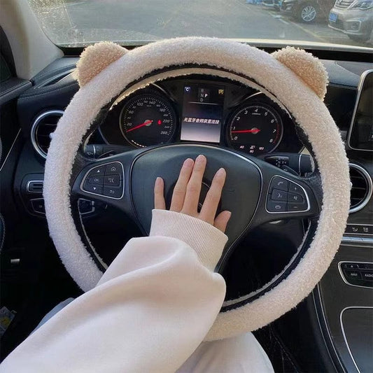 Steering Wheel Cover - Car Accessories (White)
