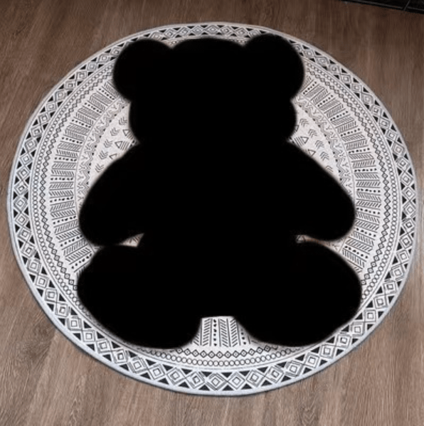 Teddy Bear Rug (Black)